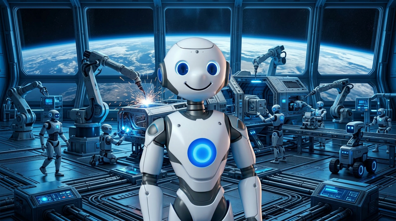 Friendly AI assistant robot