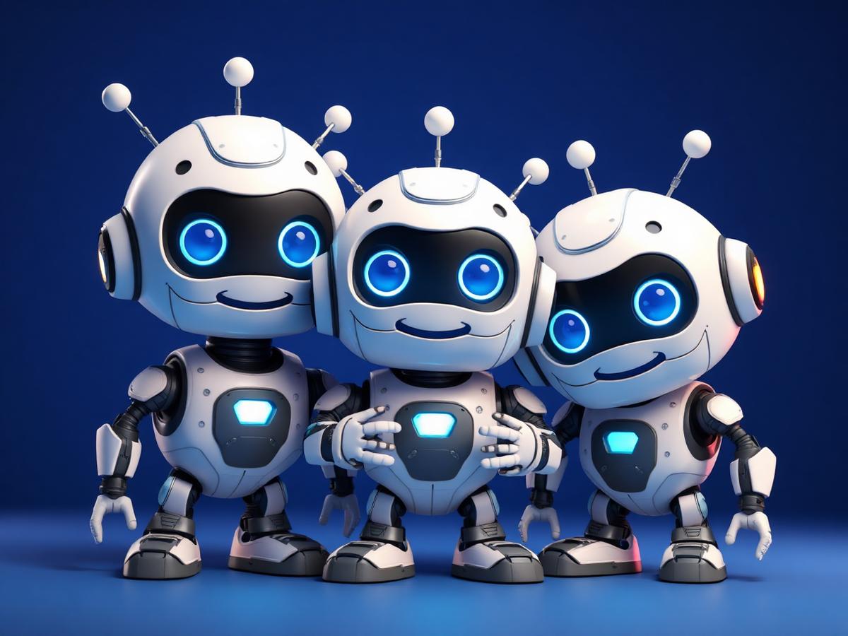 Friendly robot team ready to help